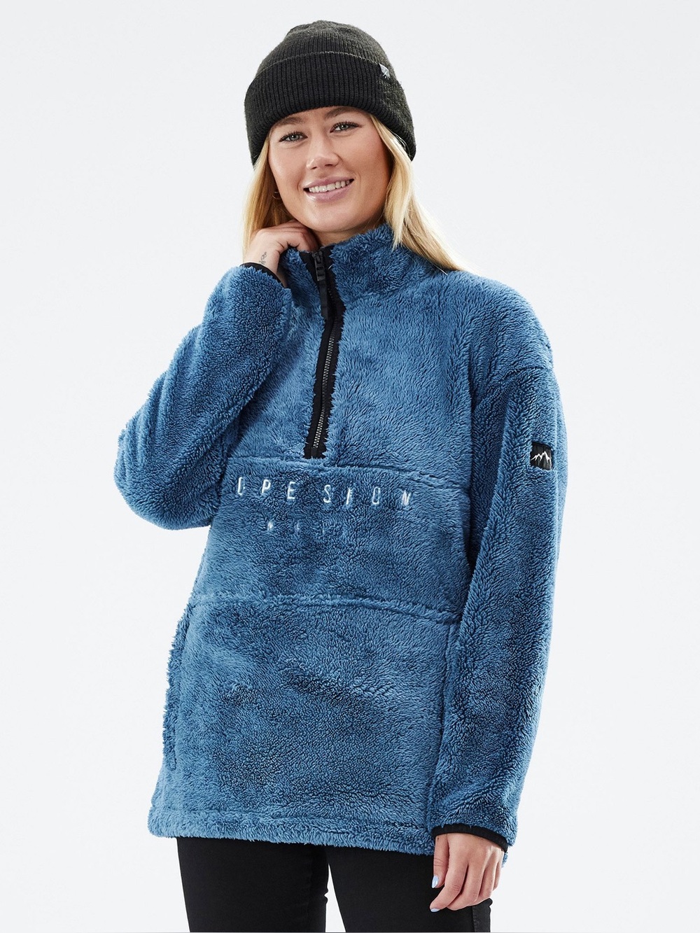 Dope Snow Fleece Sweater Size M Blue Steel Cozy Warm Teddy Mountains Hiking